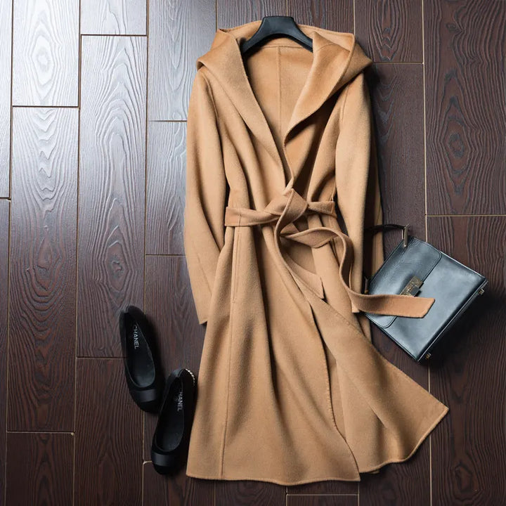 100% Wool Hooded Coat