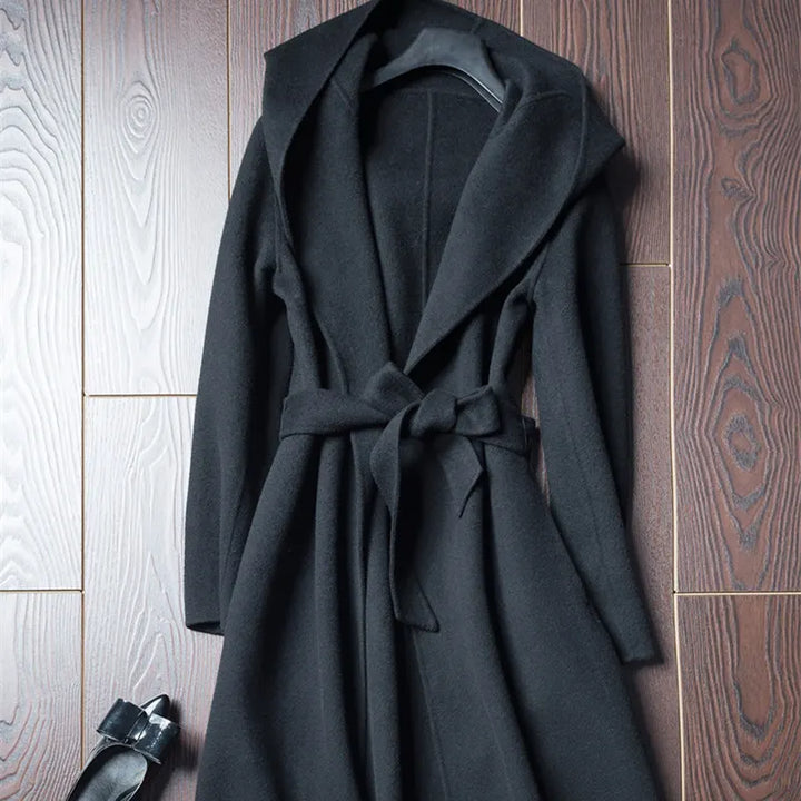 100% Wool Hooded Coat