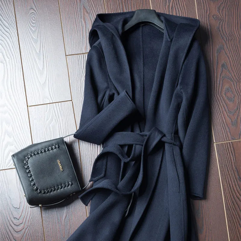 100% Wool Hooded Coat