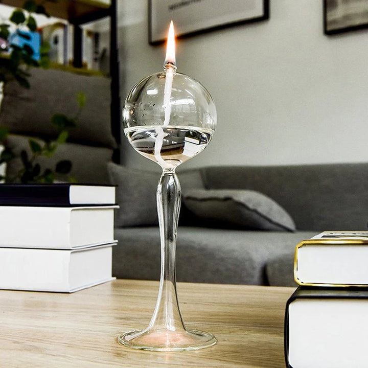 Transparent Glass Candlestick