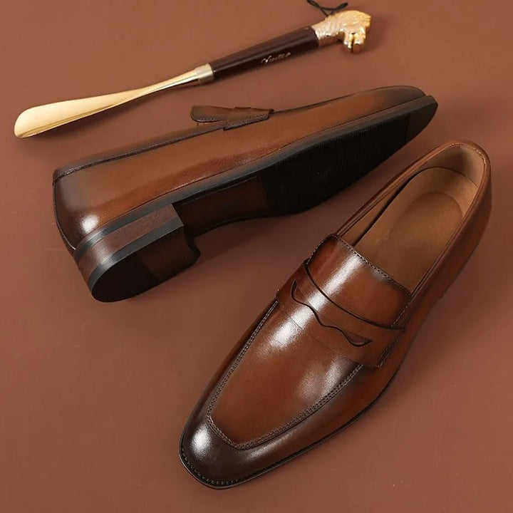 Italian Leather Penny Loafers