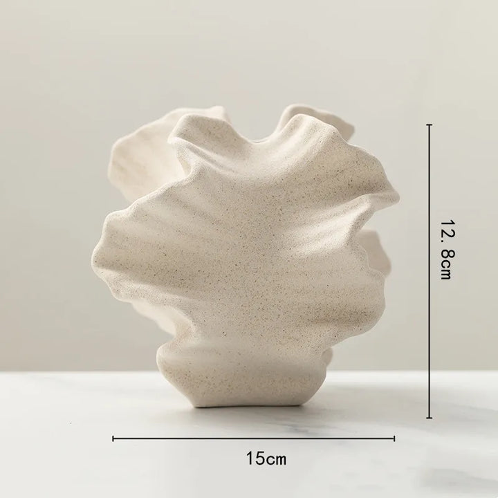 Ceramic Wavy Petal Vase