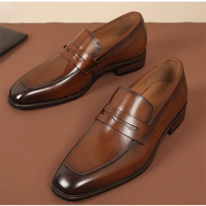 Italian Leather Penny Loafers