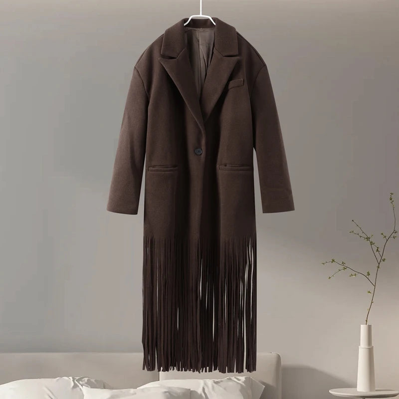 Italian Wool Tassel Coat