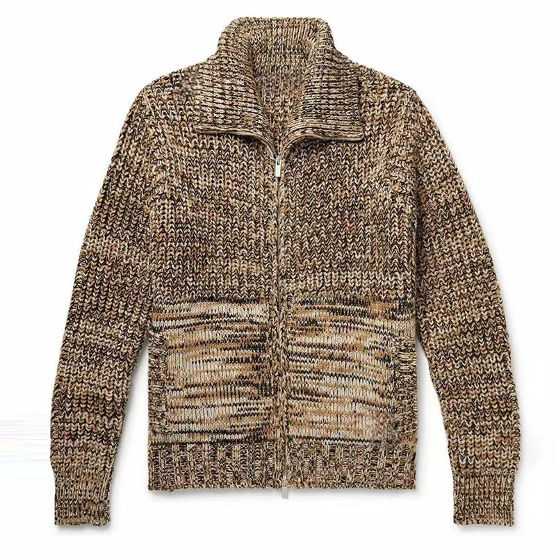 Aran Knitted Wool Cardigan