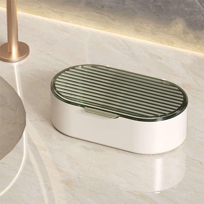 Double Drain Soap Dish with Lid