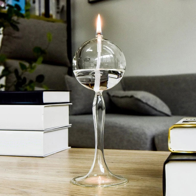 Transparent Glass Candlestick