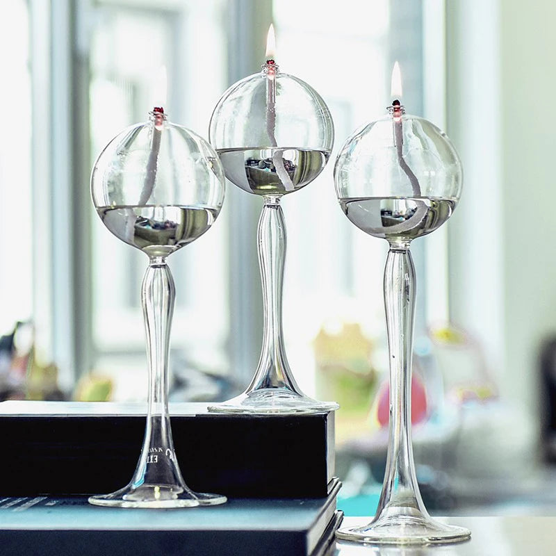 Transparent Glass Candlestick