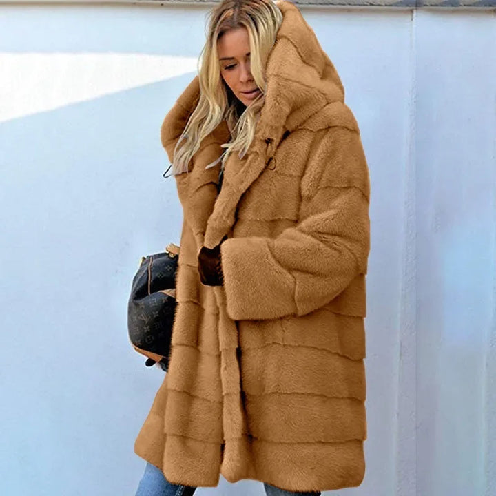 Fox Fur Padded Long Coat