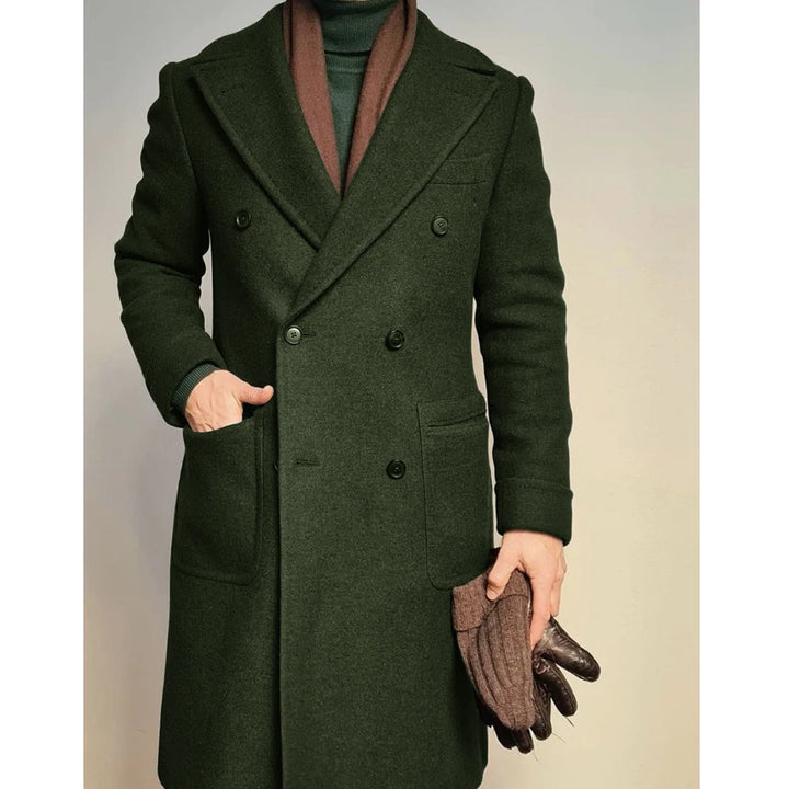 Italian Wool Double-Breasted Topcoat