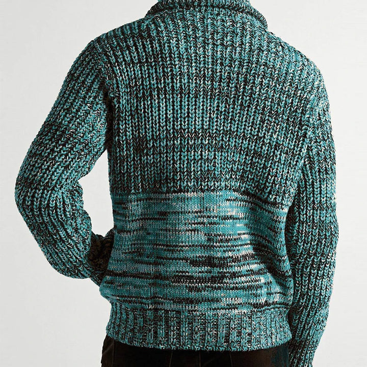 Aran Knitted Wool Cardigan