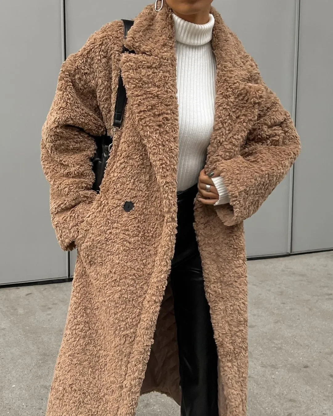 Relaxed Wool-Blend Coat