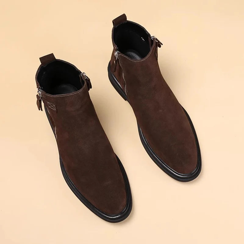 Chelsea Suede Zipper Boot