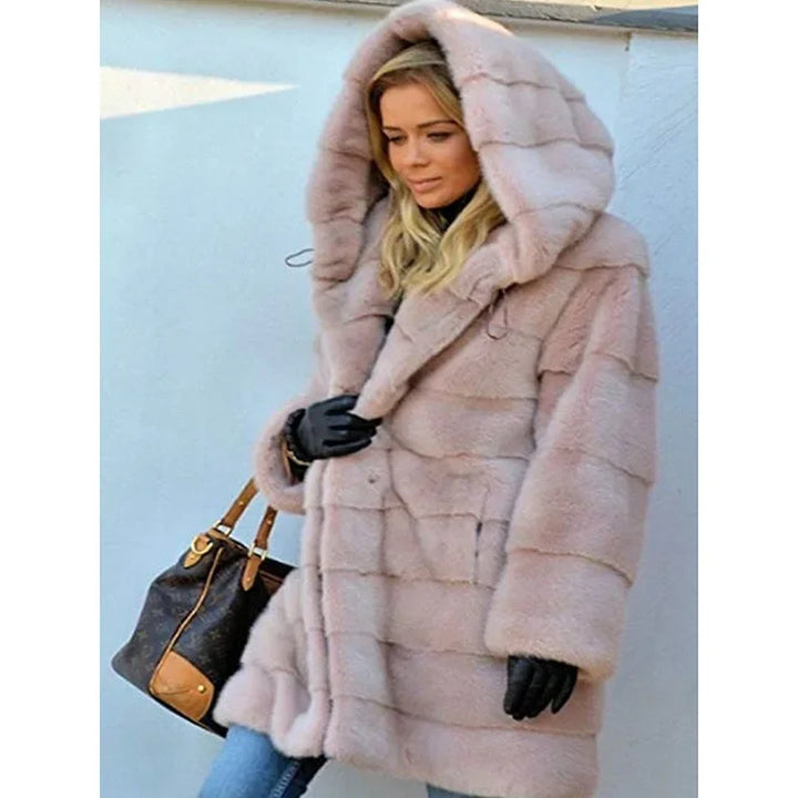 Fox Fur Padded Long Coat