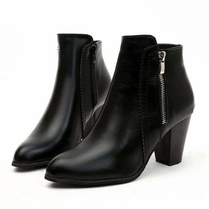 Meghan Heeled Zipper Boots