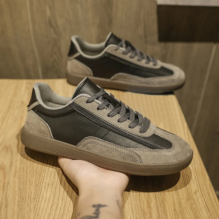 Grainy Leather Sneakers