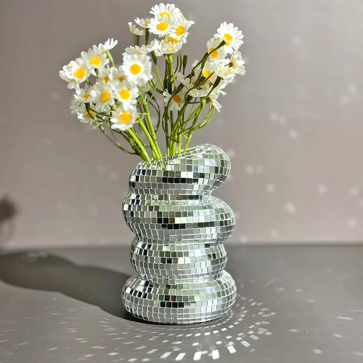 Disco Ball Spiral Vase