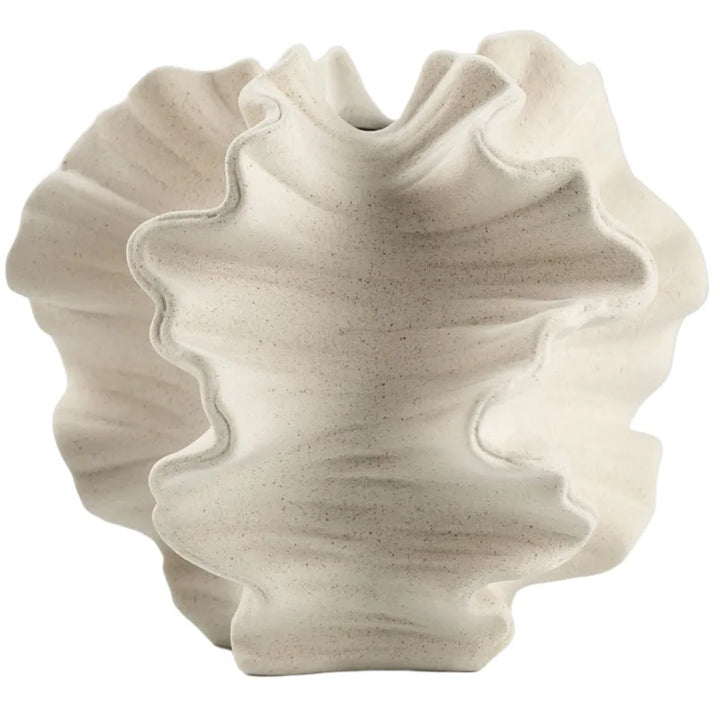 Ceramic Wavy Petal Vase