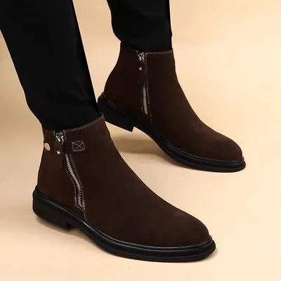 Chelsea Suede Zipper Boot