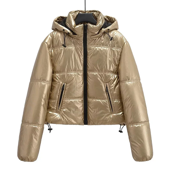 Glossy Hooded Parka