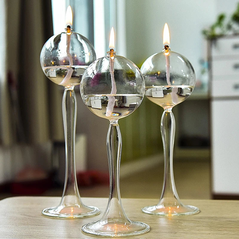 Transparent Glass Candlestick