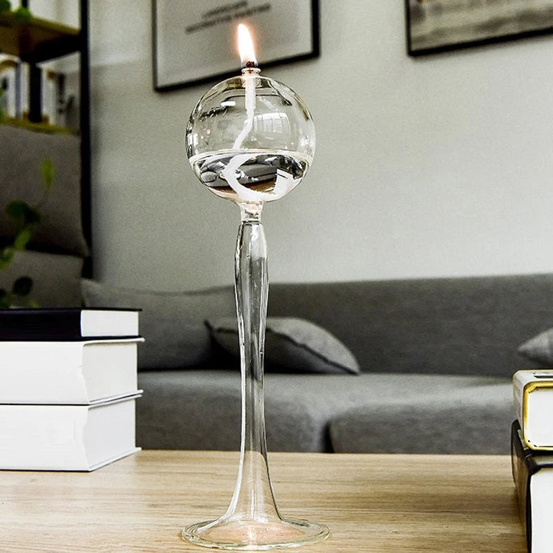 Transparent Glass Candlestick