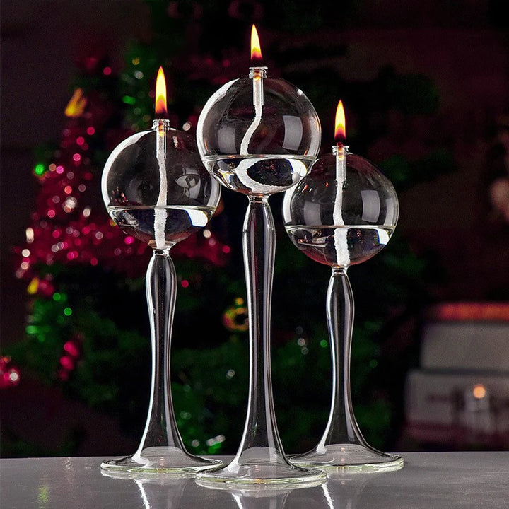 Transparent Glass Candlestick