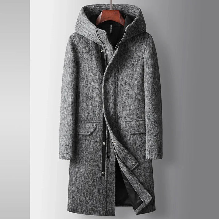 Wool Hooded Trench Coat