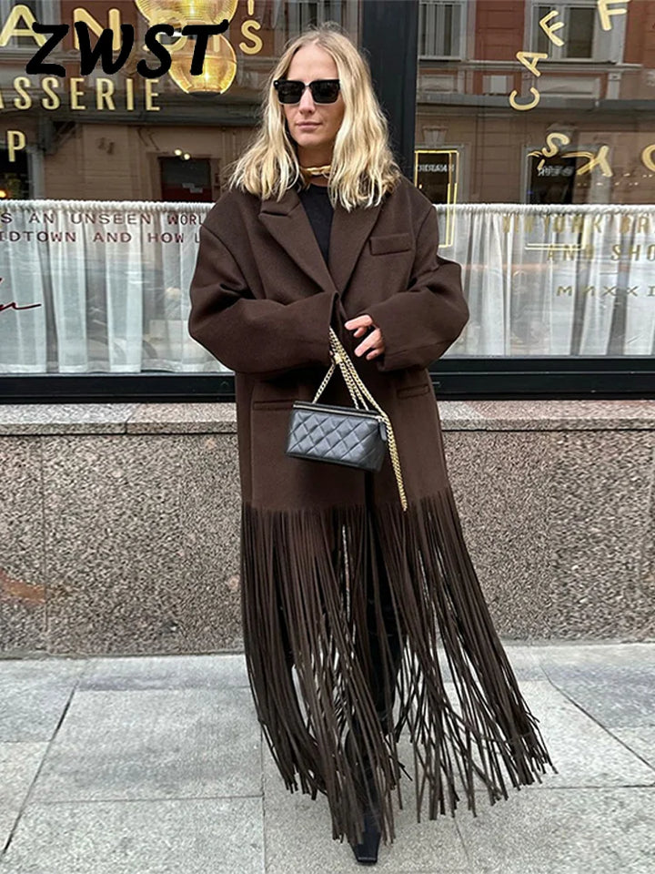 Italian Wool Tassel Coat