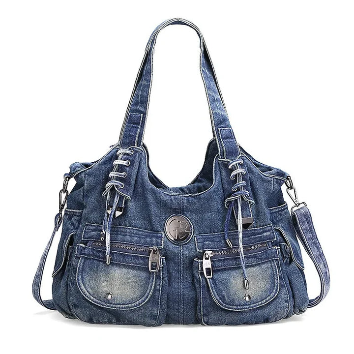 Sapphire Stitch Shoulder Bag