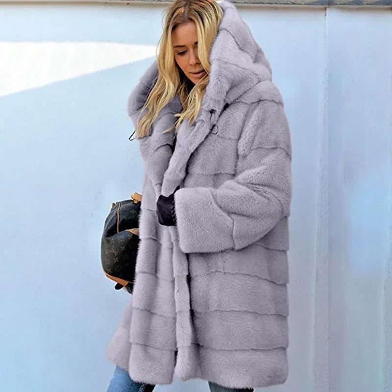 Fox Fur Padded Long Coat