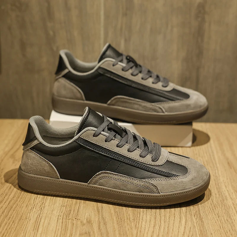 Grainy Leather Sneakers