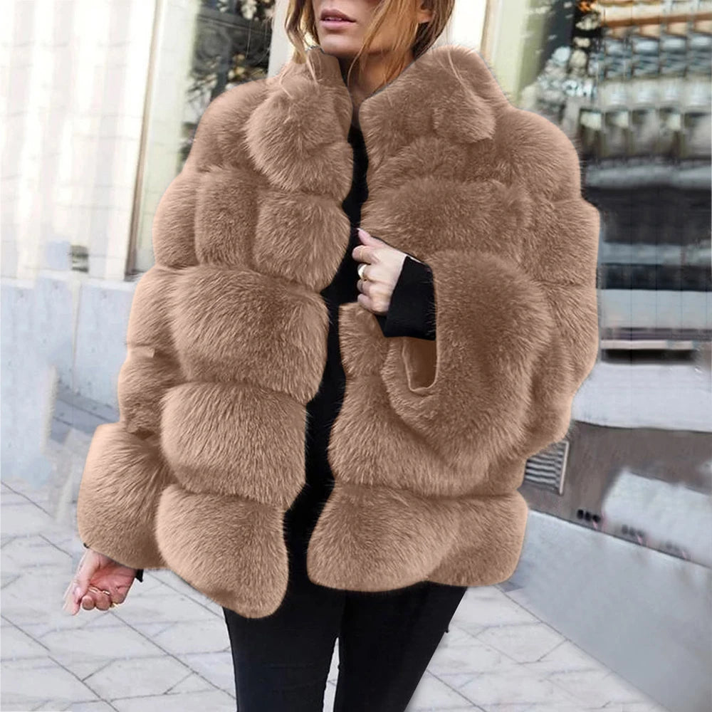 Ansley Plus Faux Fur Jacket